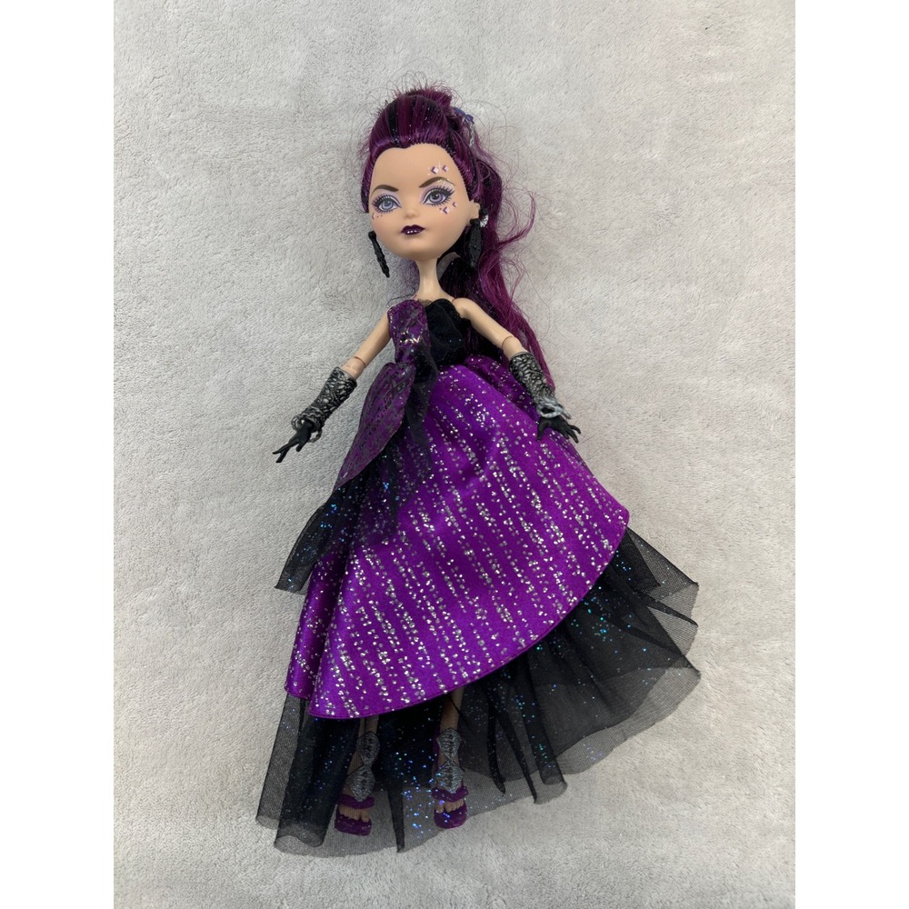 Ever After High Raven Queen Doll Kids 11in Purple Thronecoming Gown Sparkle